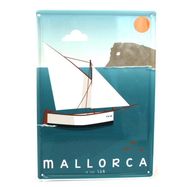 Souvenir de Mallorca, placa decorativa vintage de na Foradada