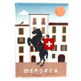 Souvenir de Menorca, placa decorativa vintage de Sant Joan de Ciutadella