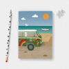 libreta mallorca, hippie furgo y playa