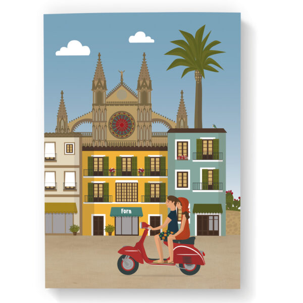 Mallorca Notebook, Cathedral & Vespa