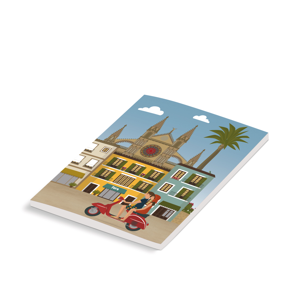 Mallorca Notebook, Cathedral & Vespa