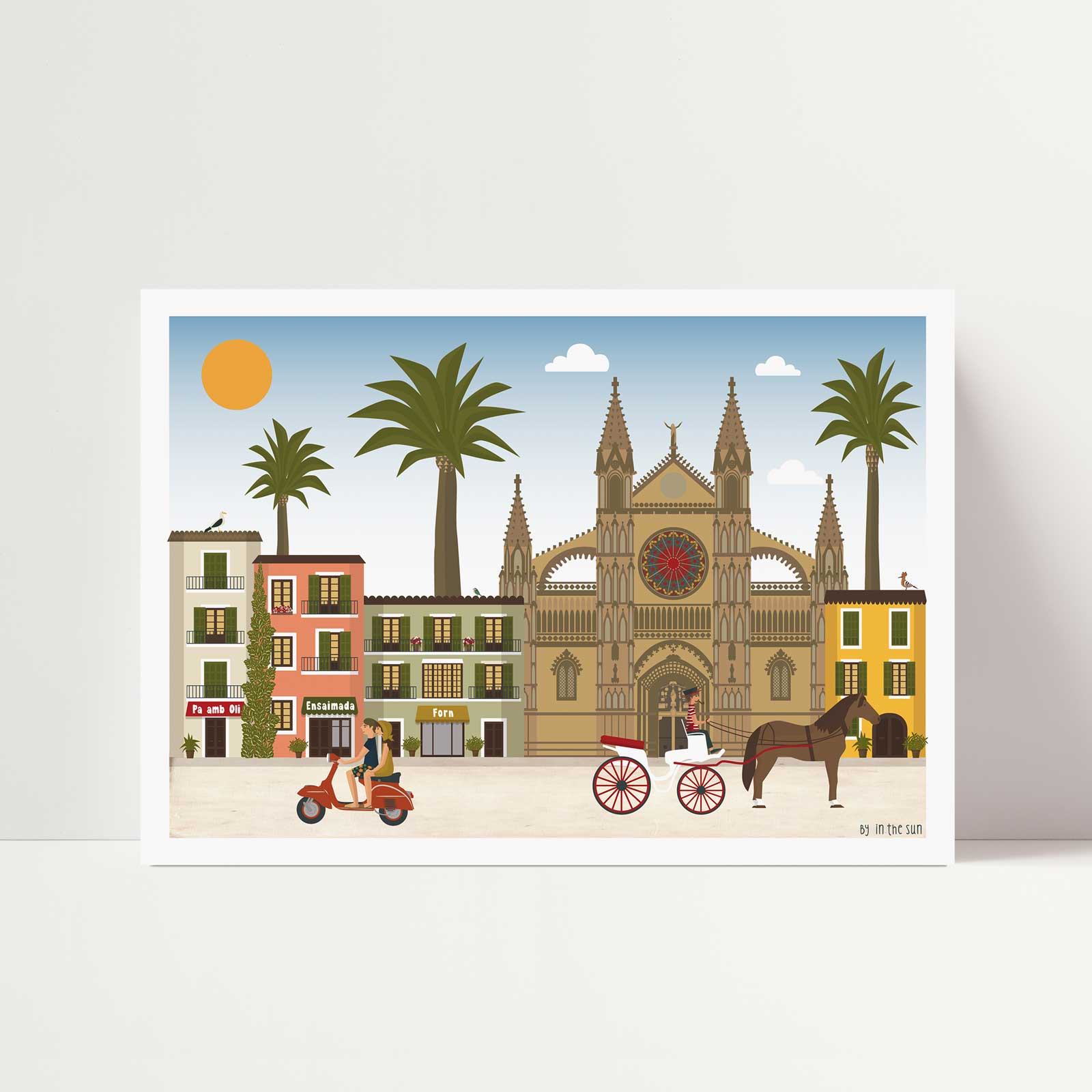 postal mallorca, palma y catedral