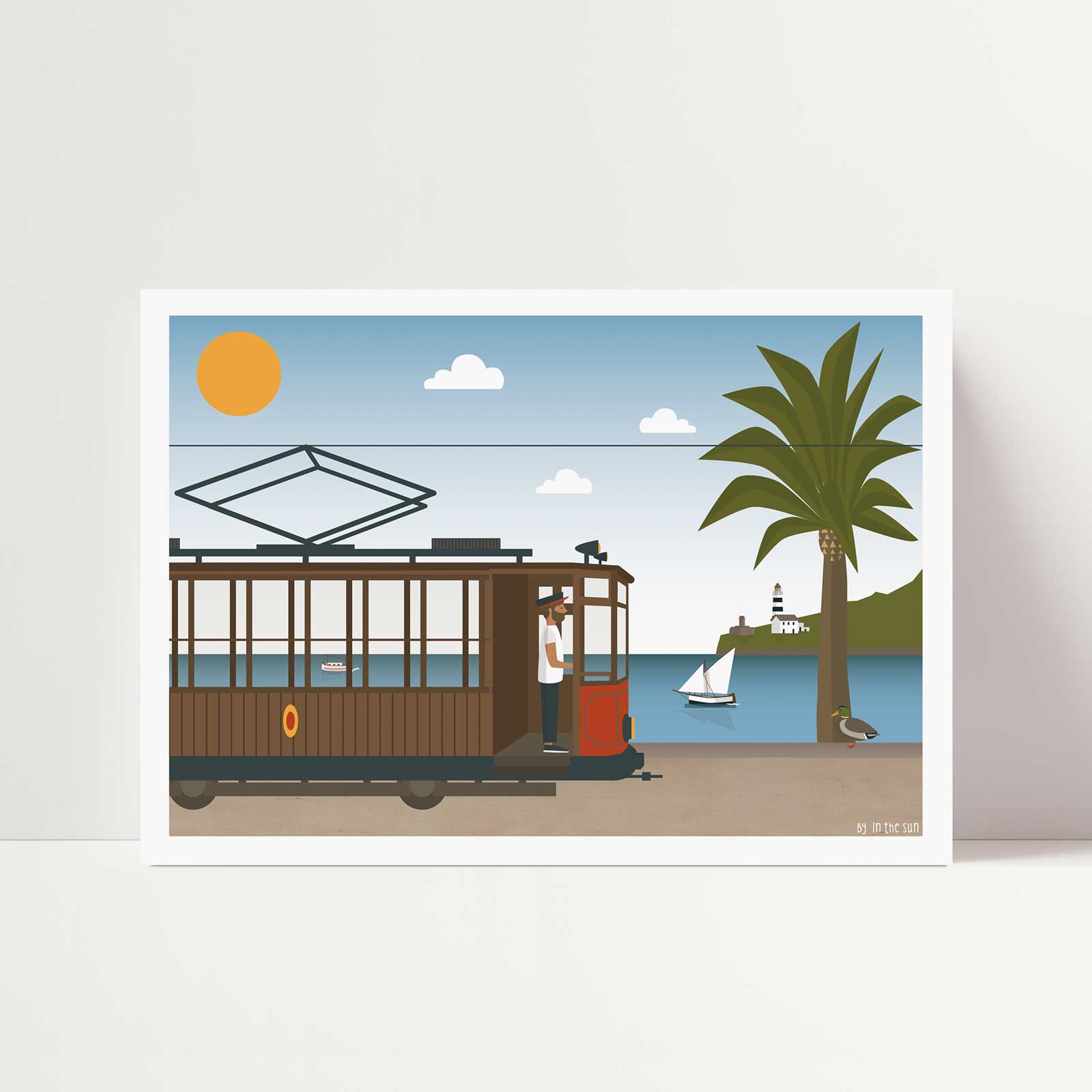 postal mallorca, tranvia puerto soller