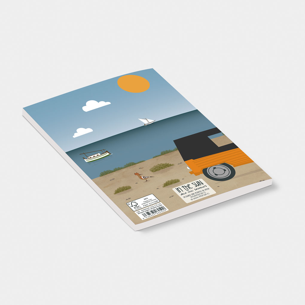 libreta mallorca, faro y mehari