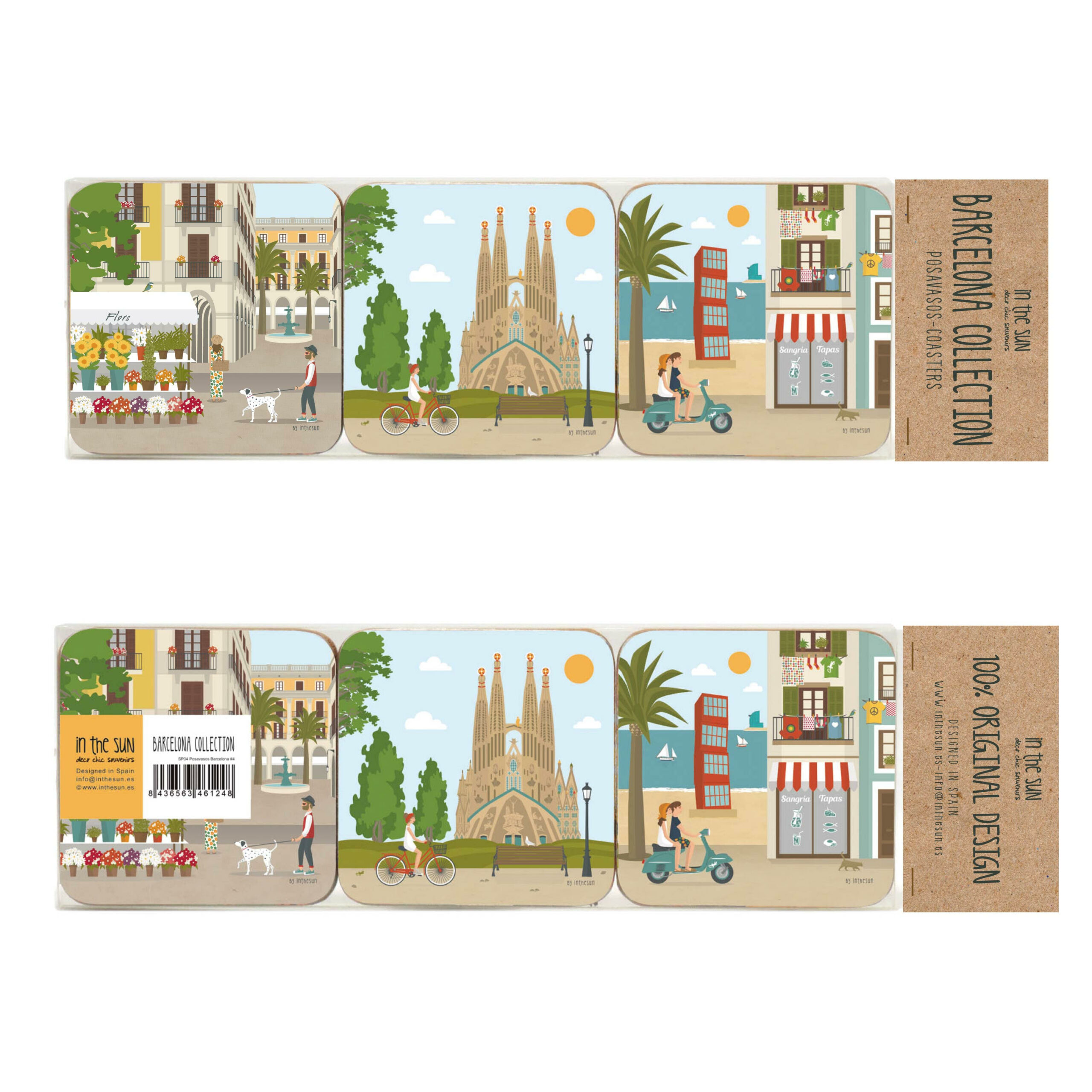 Barcelona Coasters, 6 units Set