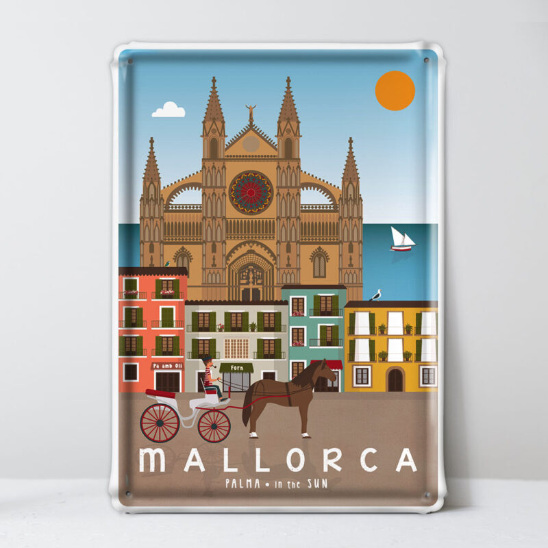 placa decorativa Mallorca, Palma Ciudad y Catedral