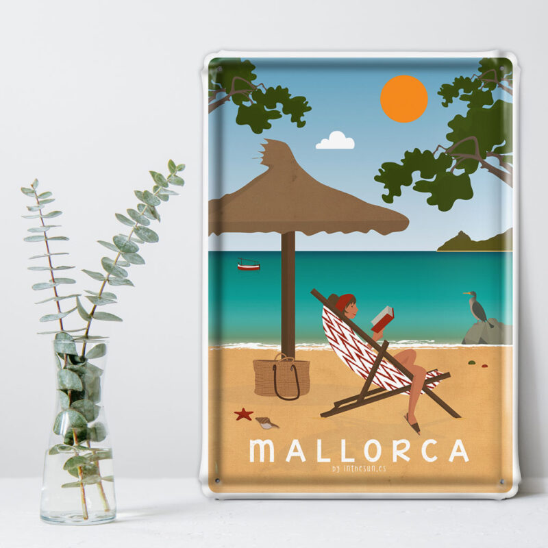 Placa decorativa Mallorca, Playa Formentor y Hamaca