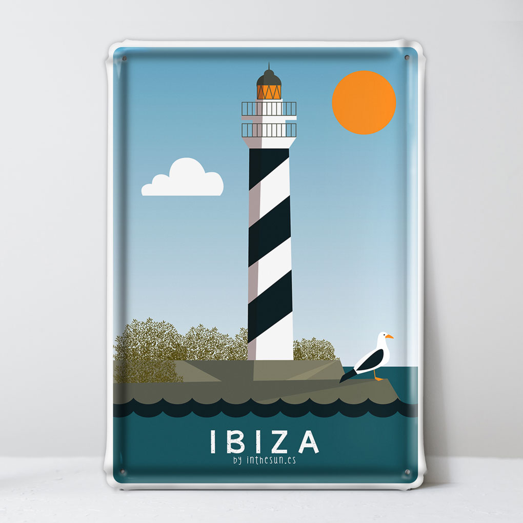 placa decorativa Ibiza, Faro Portinatx