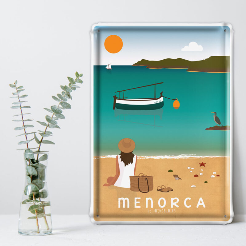 Placa decorativa Menorca, Playa Cavalleria