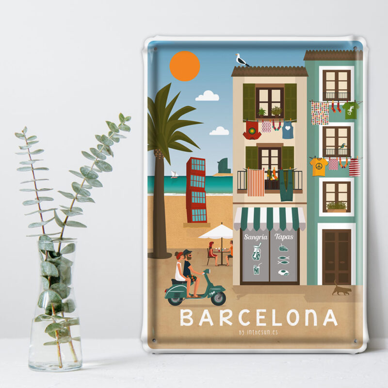 Placa decorativa Barcelona, La Barceloneta