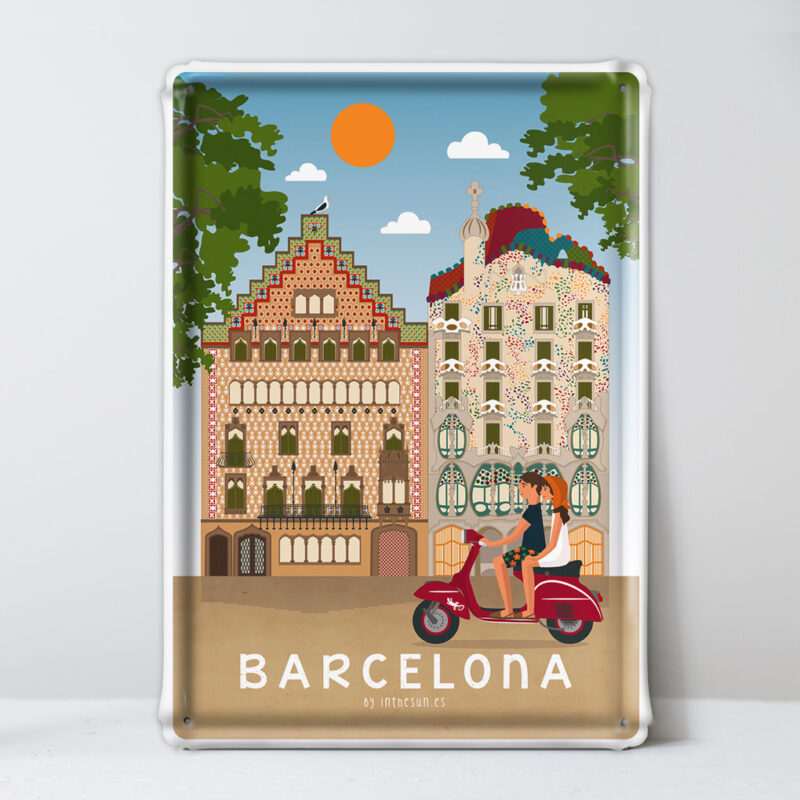 placa decorativa Barcelona, Gaudi