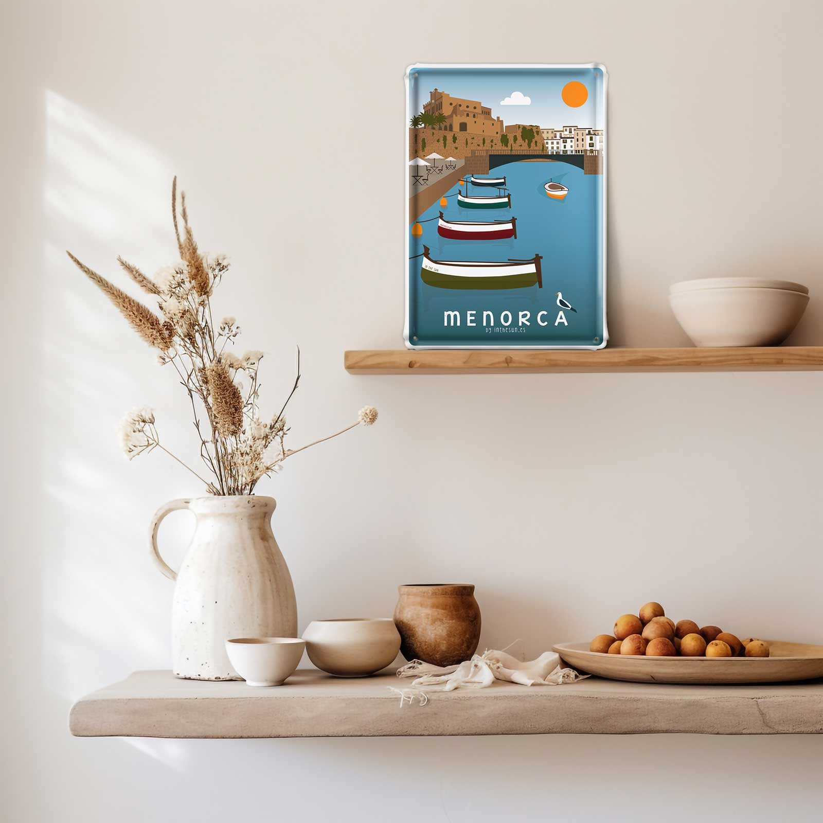placa decorativa menorca, puerto de ciutadella