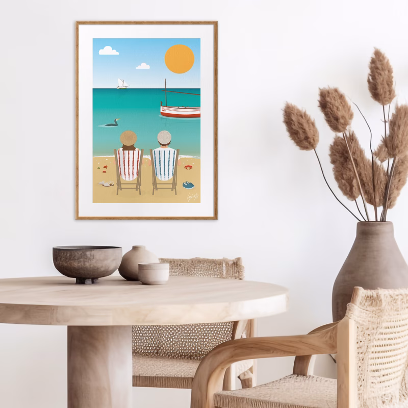 Art Print Mediterranean Beach