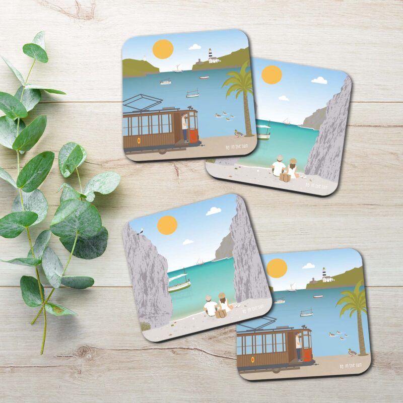 Set_Posavasos_Mallorca_Tren_Puerto_Soller_Torrent_Pareis_Calobra